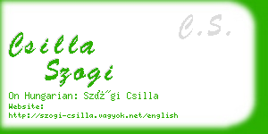 csilla szogi business card